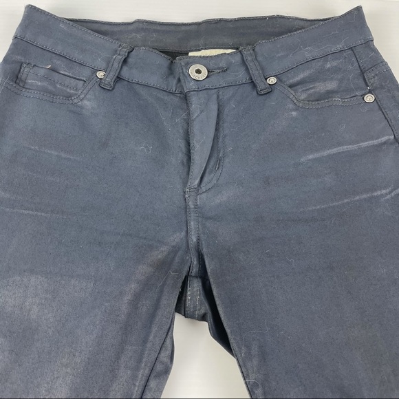 Witchery Shiny Wet-look Navy Jeans Size 6